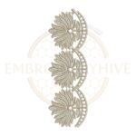 sunflower border embroidery design scallop lace floral machine embroidery border instant download