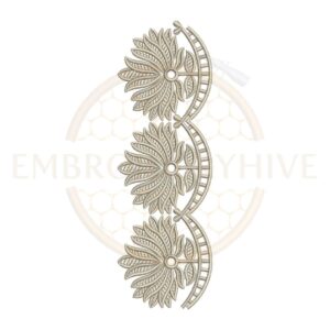 sunflower border embroidery design scallop lace floral machine embroidery border instant download