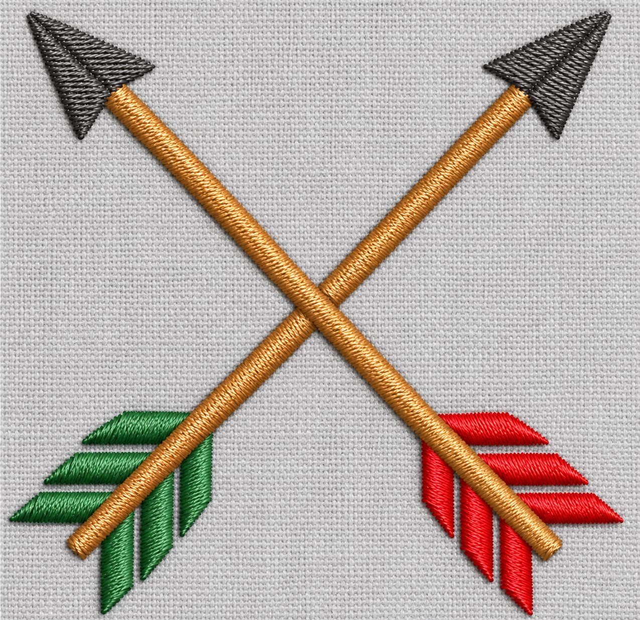 Crossed arrows embroidery design - Image 3