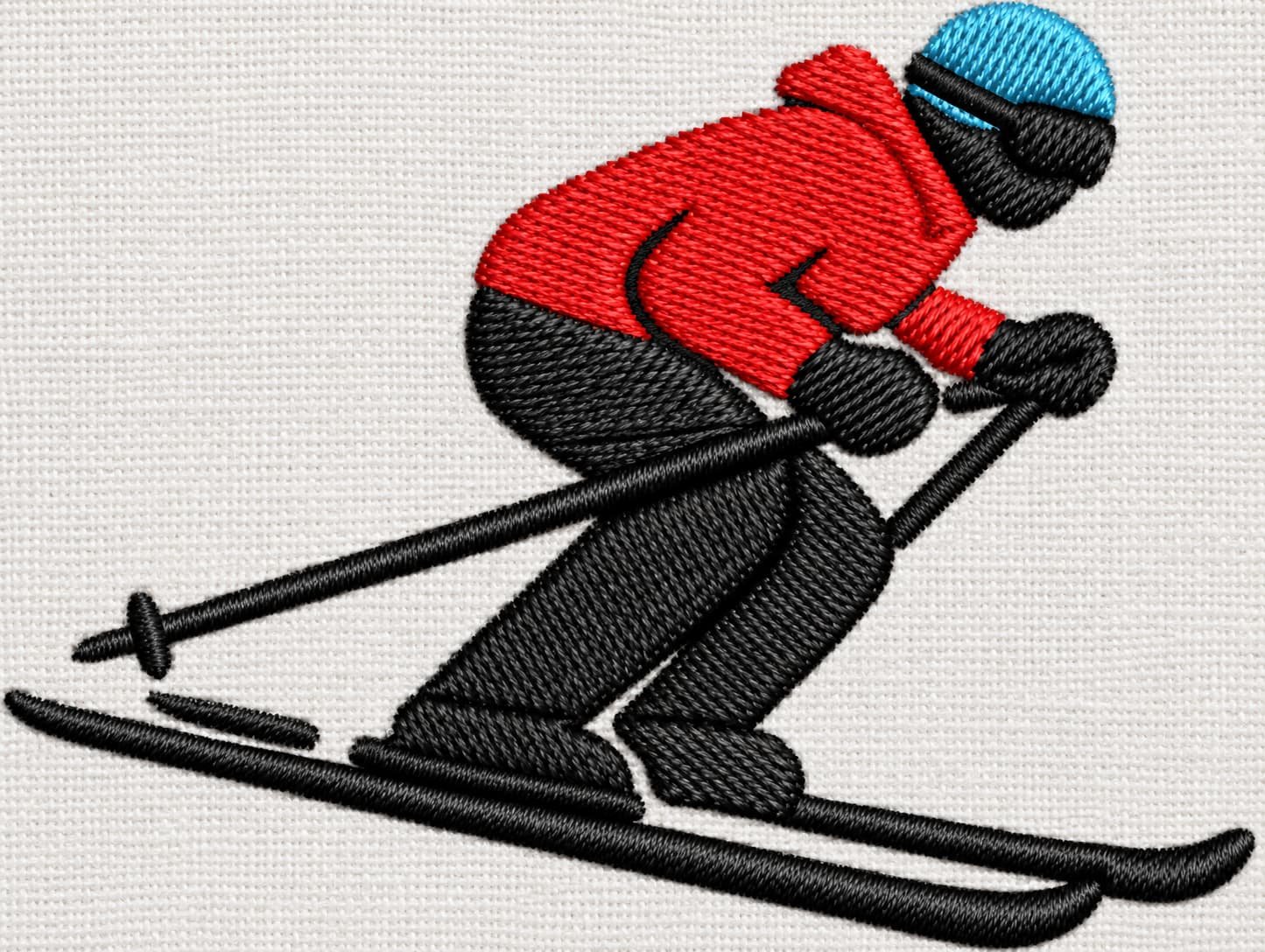 Skier embroidery design - Image 3