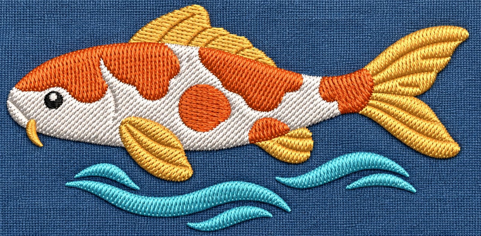 Koi fish embroidery design - Image 3