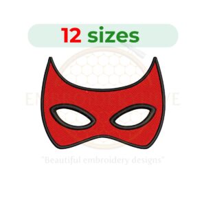 superhero mask embroidery design, comic hero mask machine embroidery design 2 to 7.5 inch instant download
