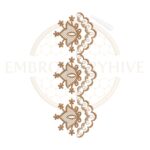 traditional scalloped lace border embroidery design ethnic border machine embroidery design instant download