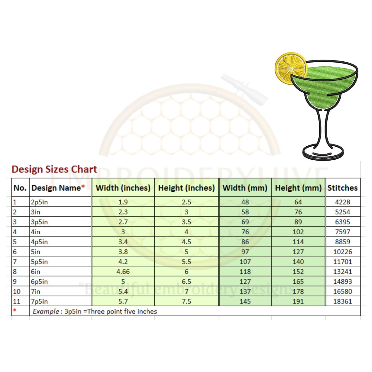 Margarita embroidery design - Image 2