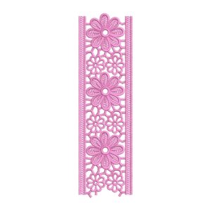 floral geometric lace border embroidery design floral border machine embroidery design instant download