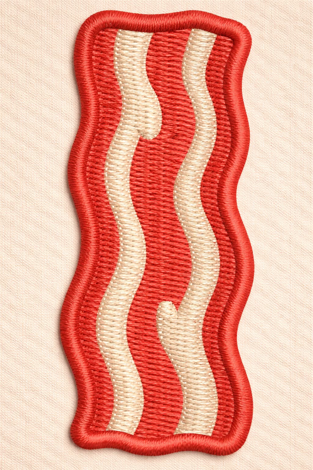 Bacon strip embroidery design - Image 3