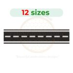 road embroidery design, road path machine embroidery design 2 to 7.5 inch instant download