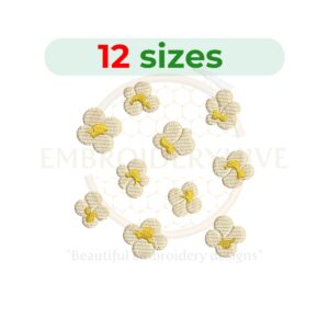 scattered popcorn embroidery design popcorn pattern machine embroidery snack design instant download