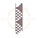 Modern Geometric Cutwork Lace border embroidery design featuring decorative geometric patterns and elegant cutwork styling for home decor and fashion embroidery projects.