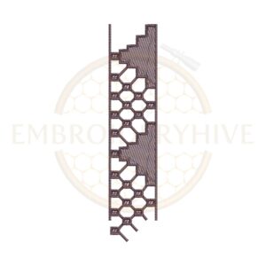 Modern Geometric Cutwork Lace border embroidery design featuring decorative geometric patterns and elegant cutwork styling for home decor and fashion embroidery projects.