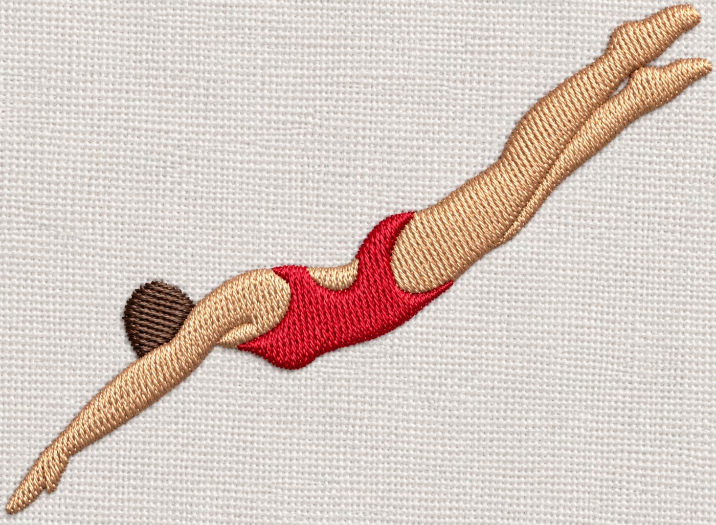 Female diver embroidery design - Image 3