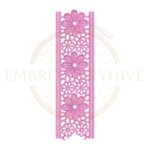 floral geometric lace border embroidery design floral border machine embroidery design instant download