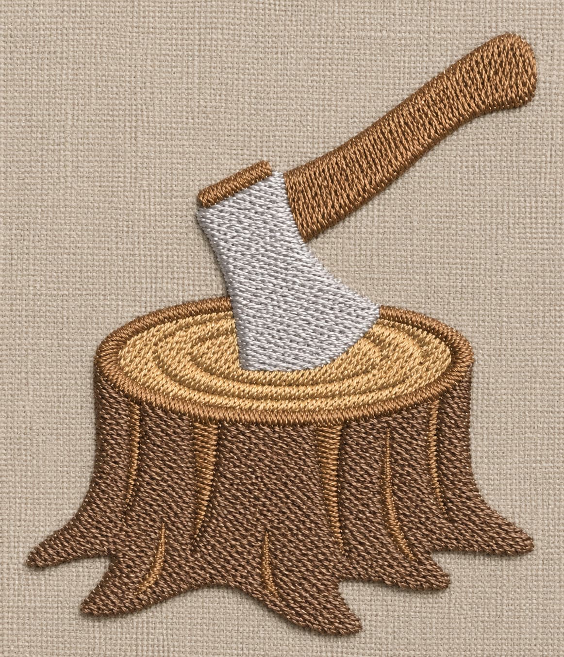 Axe on tree stomp embroidery design - Image 3