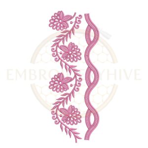 Floral Border Embroidery Design Daisy Vine Lace (E-1129) machine embroidery pattern for tablecloths, curtains, pillow covers, dresses, and home décor. Instant digital download in DST, PES, JEF, EXP, HUS, PEC, VIP, PCS, CSD, VP3, and XXX formats.