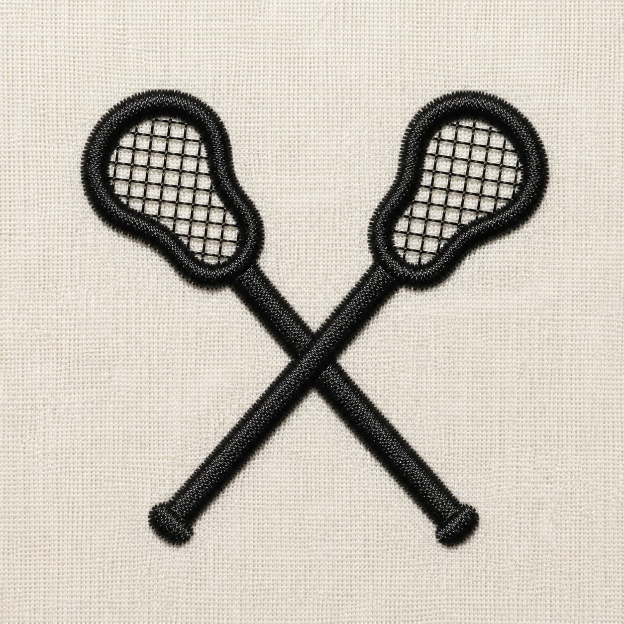 Crossed lacrosse sticks embroidery design - Image 3