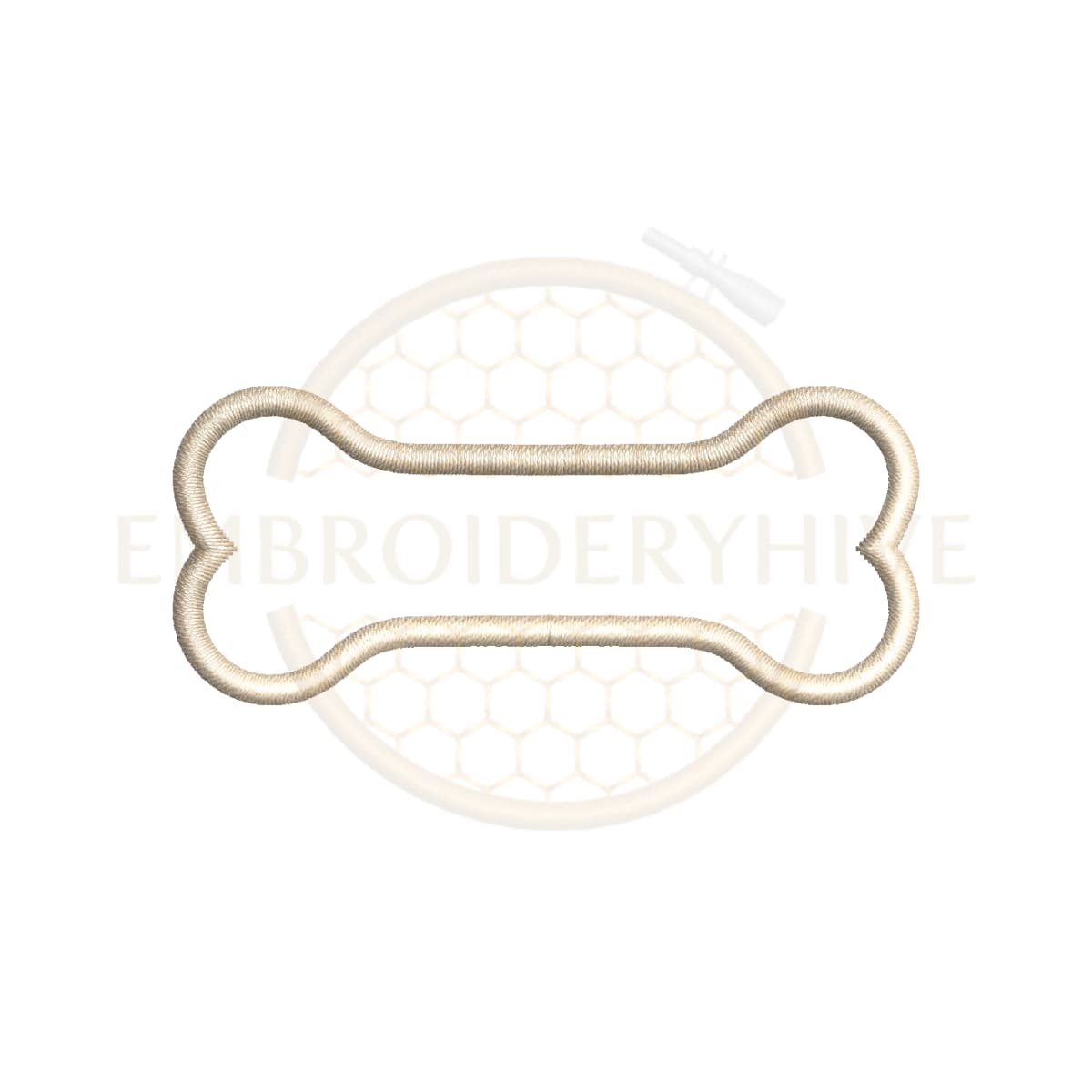 Dog Bone Applique Embroidery Design (2–7.5 inch) - Image 2