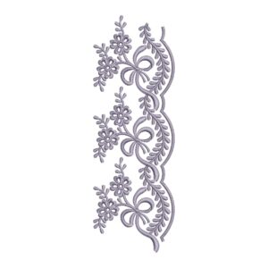 Botanical Floral Vine Edge border embroidery design (E-1152) machine embroidery pattern for tablecloths, towels, pillow covers, curtains, dresses, kurtis, kaftans, and home décor. Digital download in multiple embroidery formats.