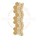 Border Embroidery Design Clover Blossom Edge (E-1149) digital machine embroidery pattern for tablecloths, bedsheets, pillow covers, curtains, towels, dresses, kurtis, and home décor projects.