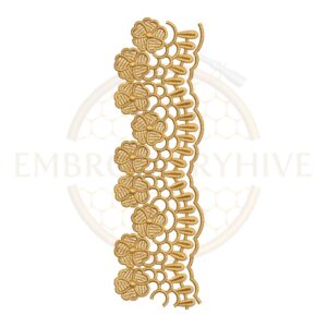 Border Embroidery Design Clover Blossom Edge (E-1149) digital machine embroidery pattern for tablecloths, bedsheets, pillow covers, curtains, towels, dresses, kurtis, and home décor projects.