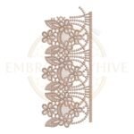 Border Embroidery Design Elegant Daisy Mesh (E-1144) digital machine embroidery pattern for tablecloths, bedsheets, pillow covers, curtains, towels, dresses, kurtis, and home décor projects.