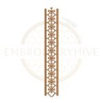 Geometric Ladder border embroidery design (E-1175) machine embroidery border pattern for tablecloths, bedsheets, pillow covers, curtains, towels, dresses, kurtis, kaftans, and home décor. Digital download in multiple embroidery formats.