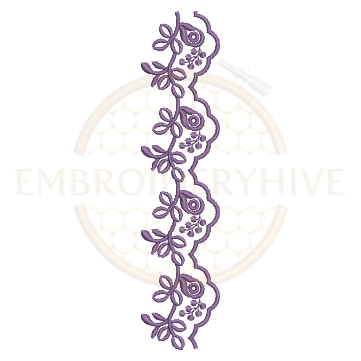 Matching Border Design Set-Delicate Floral Vine (E-1187) - Image 2