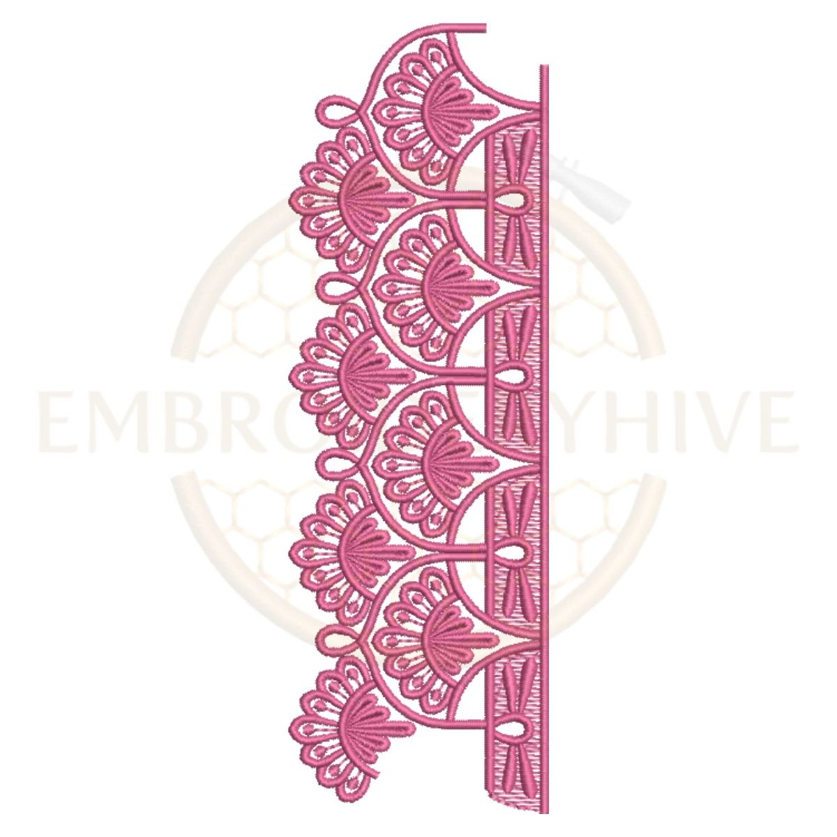 Matching Border Design Set-Shell Fan Lace (E-1192) - Image 2