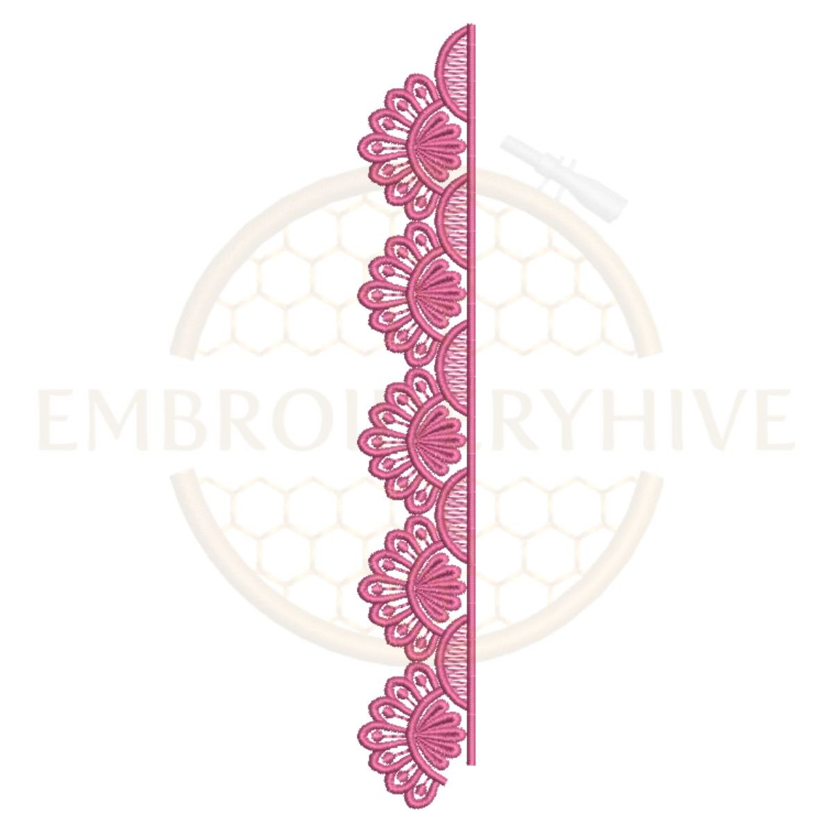 Matching Border Design Set-Shell Fan Lace (E-1192) - Image 3