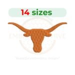 Long Horns Embroidery Design - Digital File for Embroidery Machines