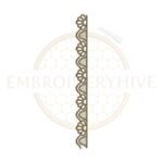 Elegant Lace Scallop border embroidery design for machine embroidery, instant digital download.