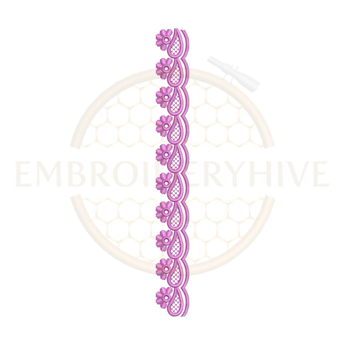 matching border design set-Daisy Paisley Lace (E-1206) - Image 3