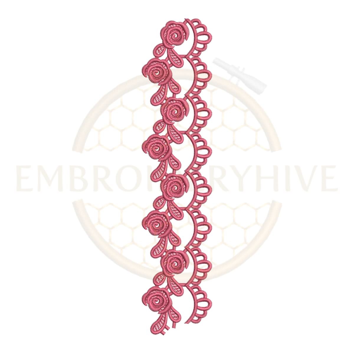 matching border design set-Rose Scallop Lace (E-1207) - Image 2