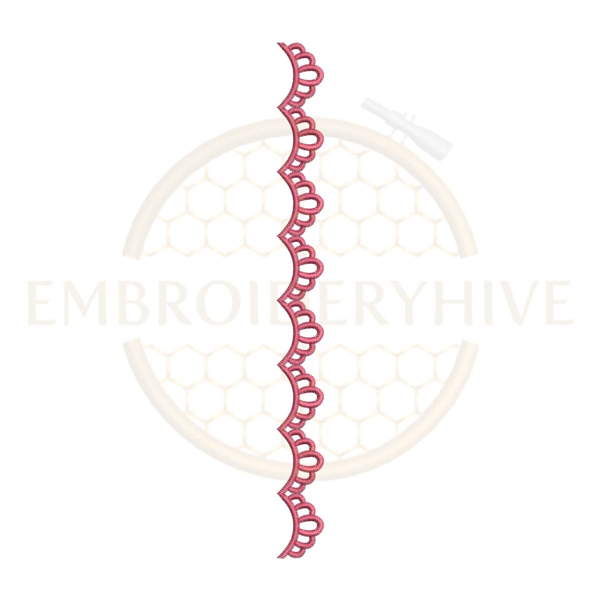 matching border design set-Rose Scallop Lace (E-1207) - Image 3
