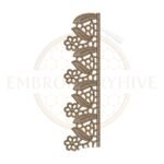 Vintage Floral Lace border embroidery design for machine embroidery, instant digital download.