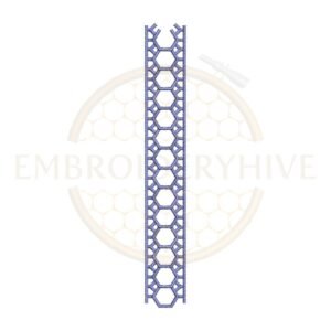 Honeycomb Lattice Lace border embroidery design for machine embroidery, instant download digital honeycomb lace border pattern for home décor and clothing projects.